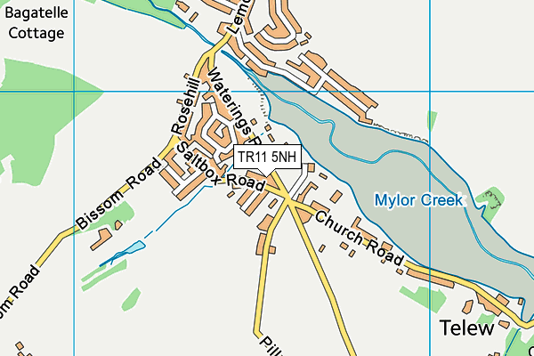 King George V Playing Field (Mylor Bridge) map (TR11 5NH) - OS VectorMap District (Ordnance Survey)