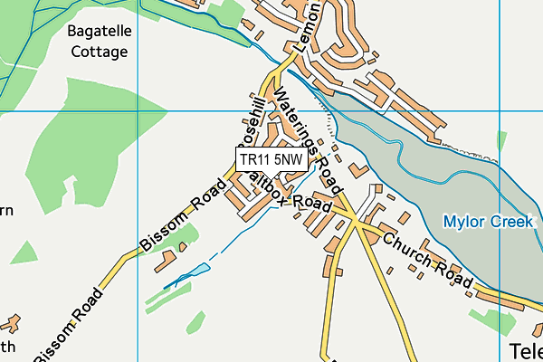 TR11 5NW map - OS VectorMap District (Ordnance Survey)