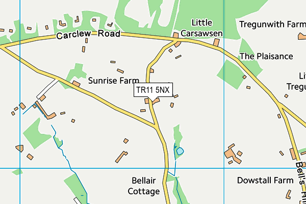 TR11 5NX map - OS VectorMap District (Ordnance Survey)