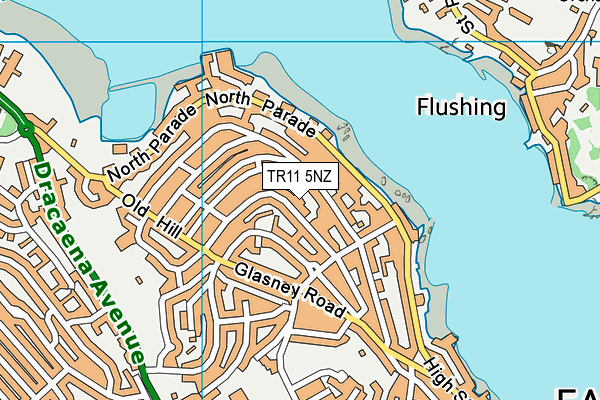 TR11 5NZ map - OS VectorMap District (Ordnance Survey)
