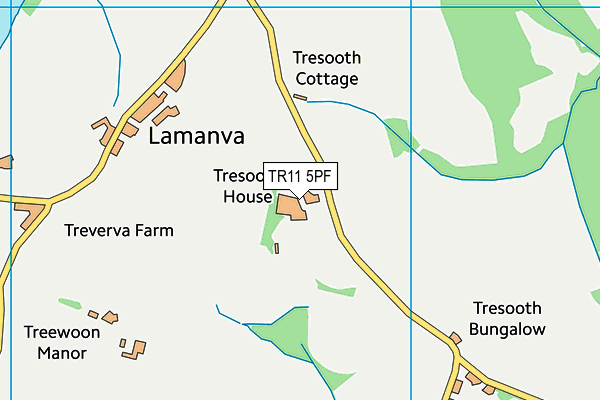 TR11 5PF map - OS VectorMap District (Ordnance Survey)