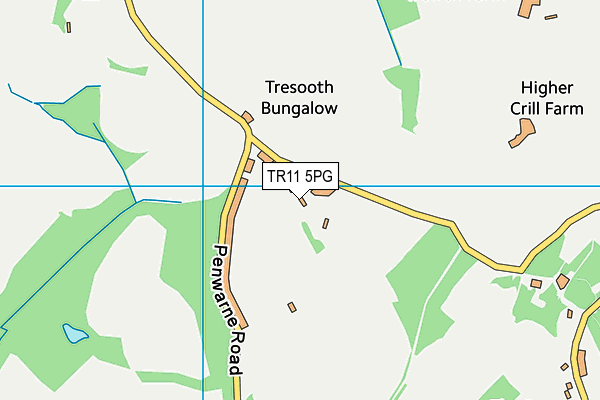 TR11 5PG map - OS VectorMap District (Ordnance Survey)