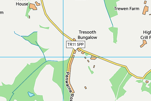 TR11 5PP map - OS VectorMap District (Ordnance Survey)