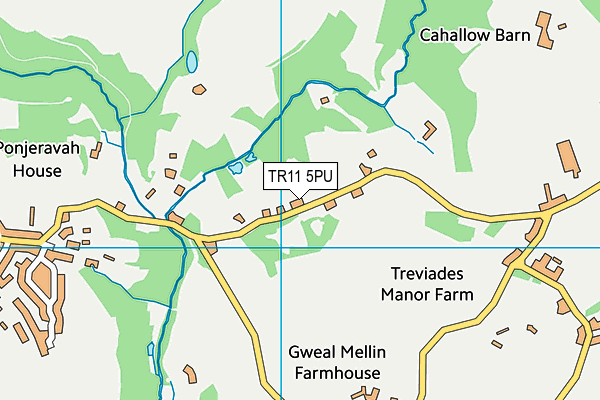 TR11 5PU map - OS VectorMap District (Ordnance Survey)