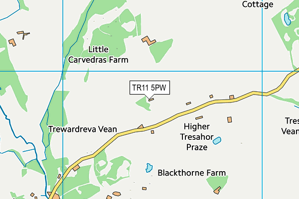 TR11 5PW map - OS VectorMap District (Ordnance Survey)