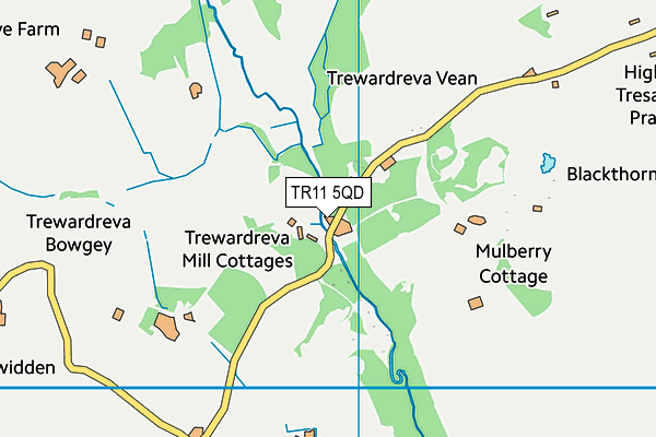 TR11 5QD map - OS VectorMap District (Ordnance Survey)