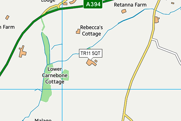 TR11 5QT map - OS VectorMap District (Ordnance Survey)