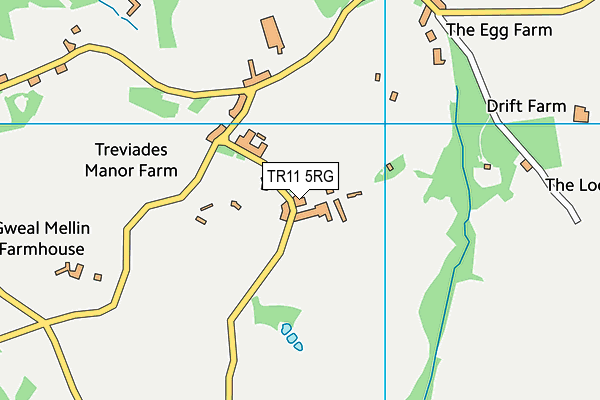 TR11 5RG map - OS VectorMap District (Ordnance Survey)