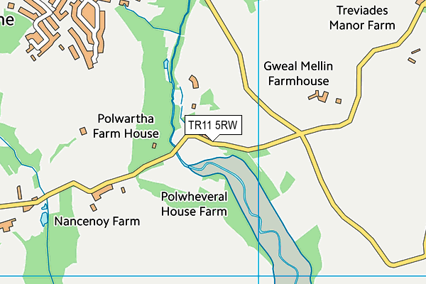 TR11 5RW map - OS VectorMap District (Ordnance Survey)