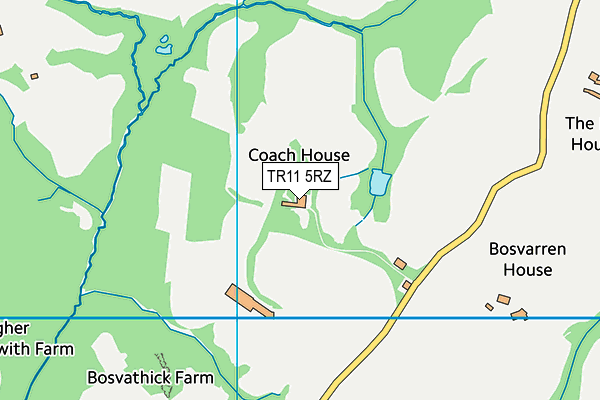 TR11 5RZ map - OS VectorMap District (Ordnance Survey)