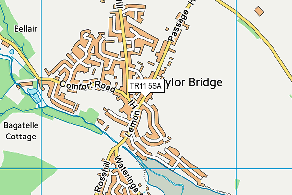 TR11 5SA map - OS VectorMap District (Ordnance Survey)