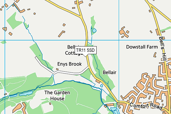 TR11 5SD map - OS VectorMap District (Ordnance Survey)