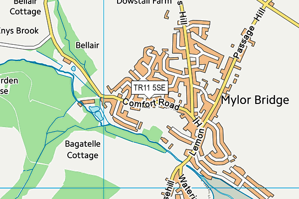 Mylor Community Primary School map (TR11 5SE) - OS VectorMap District (Ordnance Survey)