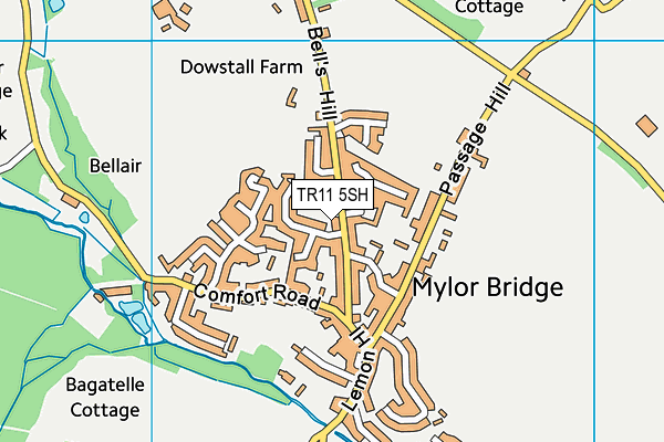 TR11 5SH map - OS VectorMap District (Ordnance Survey)