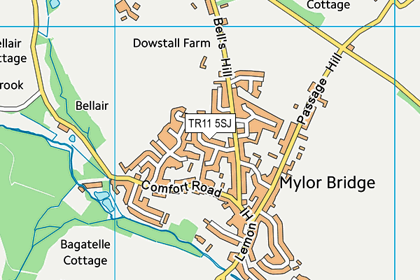 TR11 5SJ map - OS VectorMap District (Ordnance Survey)