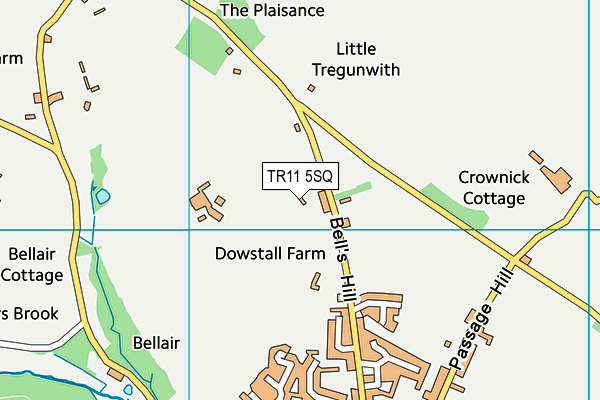 TR11 5SQ map - OS VectorMap District (Ordnance Survey)