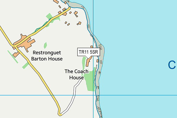 TR11 5SR map - OS VectorMap District (Ordnance Survey)