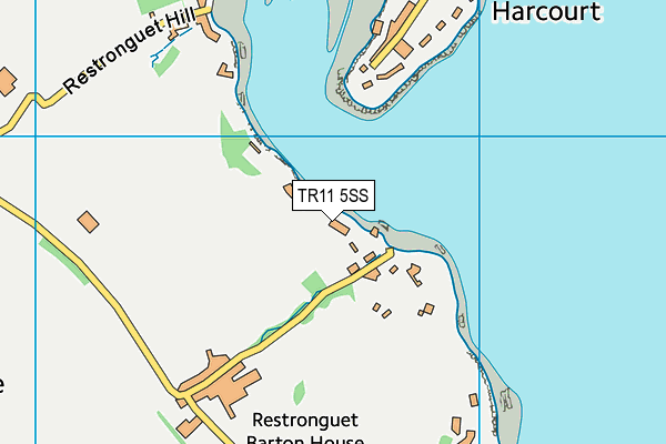 TR11 5SS map - OS VectorMap District (Ordnance Survey)