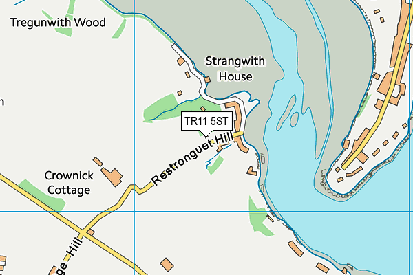 TR11 5ST map - OS VectorMap District (Ordnance Survey)