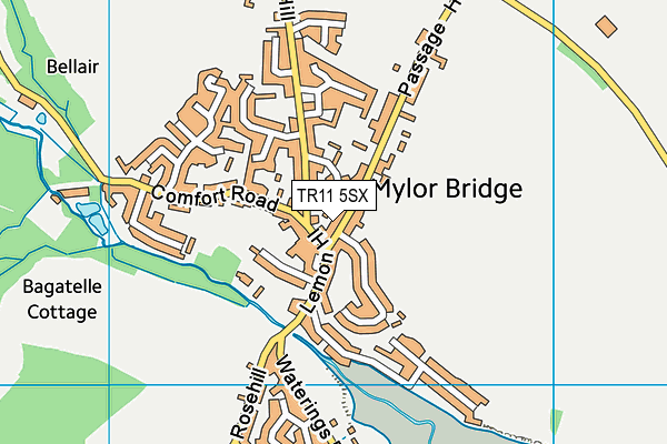 TR11 5SX map - OS VectorMap District (Ordnance Survey)