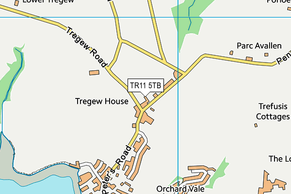 TR11 5TB map - OS VectorMap District (Ordnance Survey)