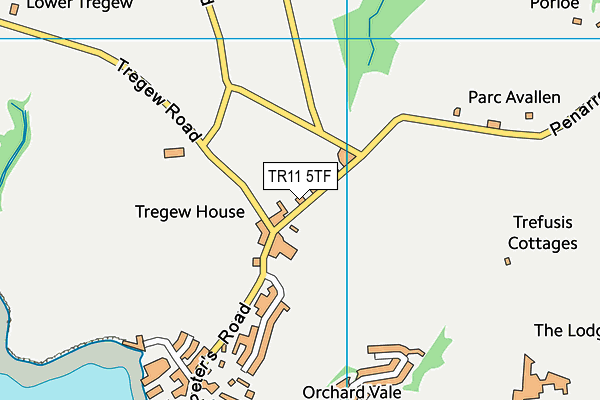 TR11 5TF map - OS VectorMap District (Ordnance Survey)