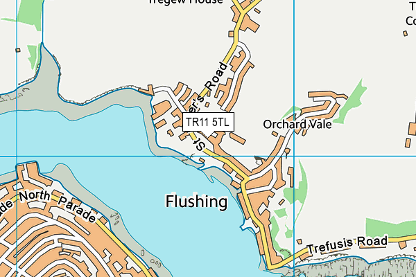 TR11 5TL map - OS VectorMap District (Ordnance Survey)