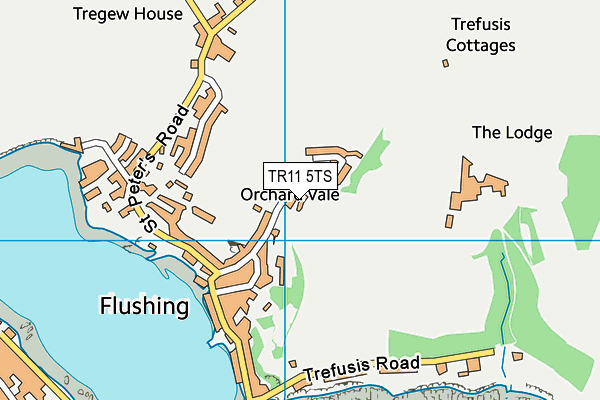 TR11 5TS map - OS VectorMap District (Ordnance Survey)