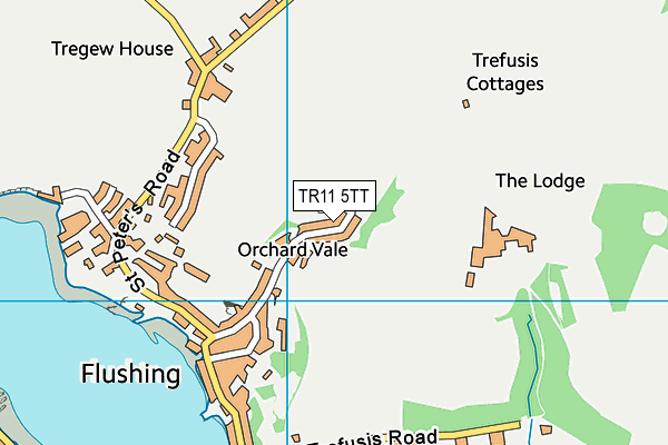 TR11 5TT map - OS VectorMap District (Ordnance Survey)