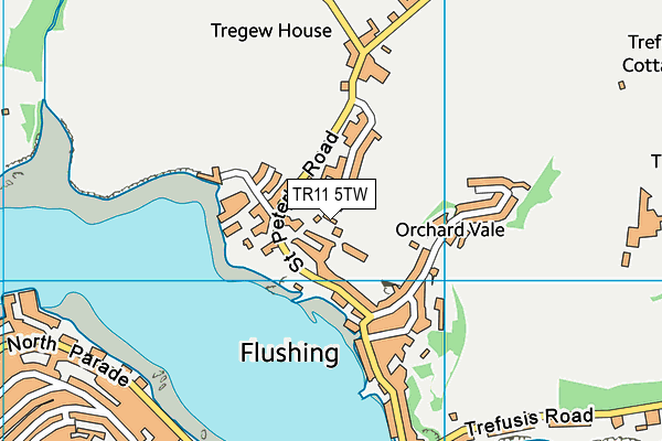TR11 5TW map - OS VectorMap District (Ordnance Survey)