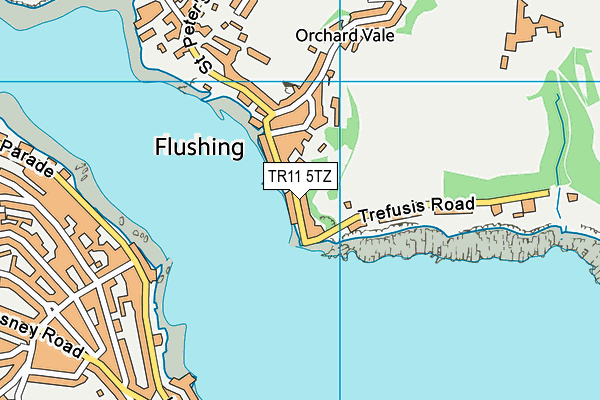 TR11 5TZ map - OS VectorMap District (Ordnance Survey)