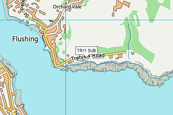 TR11 5UB map - OS VectorMap District (Ordnance Survey)