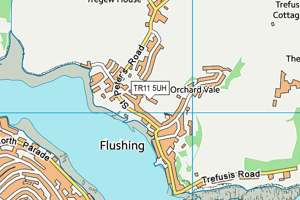 TR11 5UH map - OS VectorMap District (Ordnance Survey)