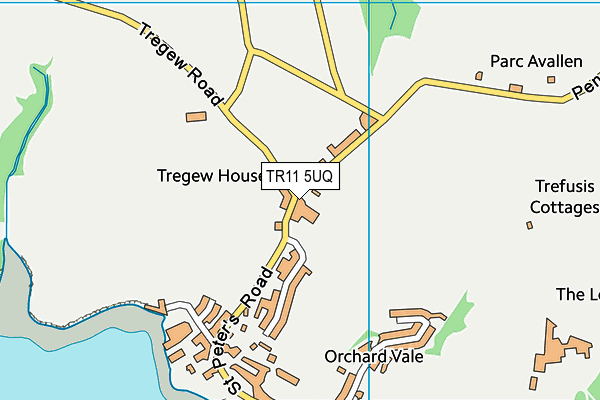 TR11 5UQ map - OS VectorMap District (Ordnance Survey)