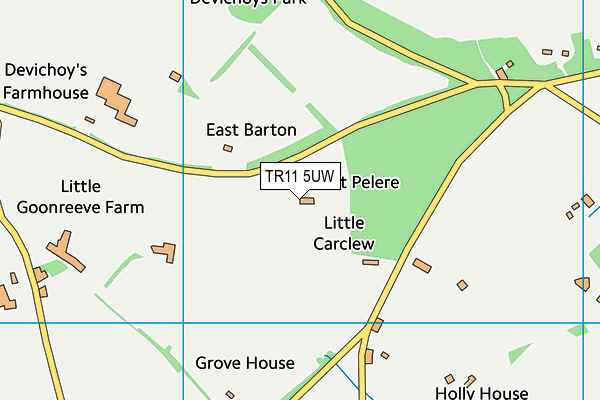 TR11 5UW map - OS VectorMap District (Ordnance Survey)