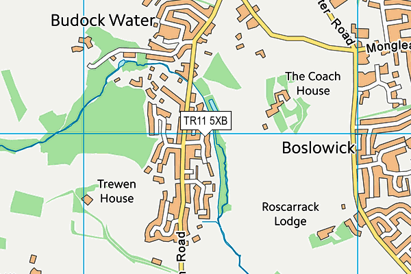 TR11 5XB map - OS VectorMap District (Ordnance Survey)