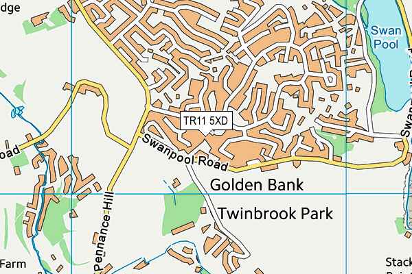 TR11 5XD map - OS VectorMap District (Ordnance Survey)