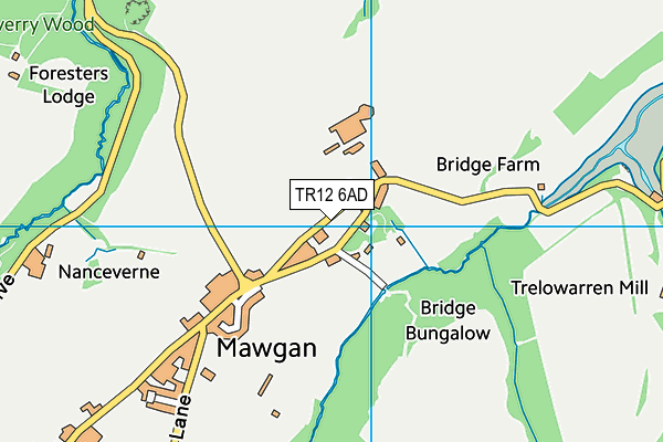 TR12 6AD map - OS VectorMap District (Ordnance Survey)