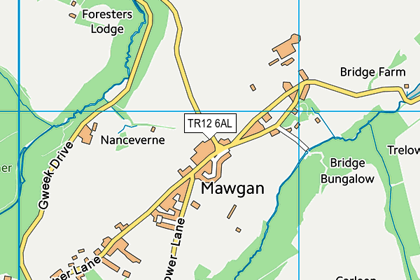 TR12 6AL map - OS VectorMap District (Ordnance Survey)