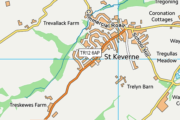 TR12 6AP map - OS VectorMap District (Ordnance Survey)