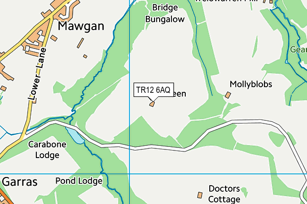 TR12 6AQ map - OS VectorMap District (Ordnance Survey)