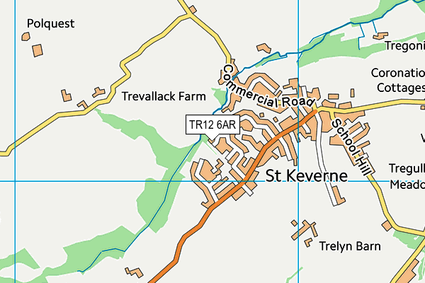 TR12 6AR map - OS VectorMap District (Ordnance Survey)