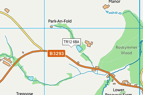 TR12 6BA map - OS VectorMap District (Ordnance Survey)