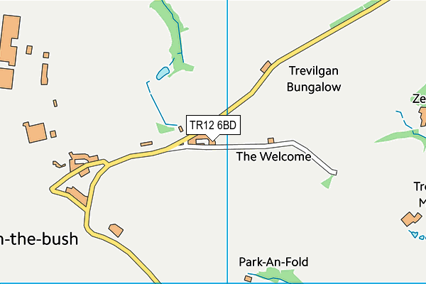 TR12 6BD map - OS VectorMap District (Ordnance Survey)