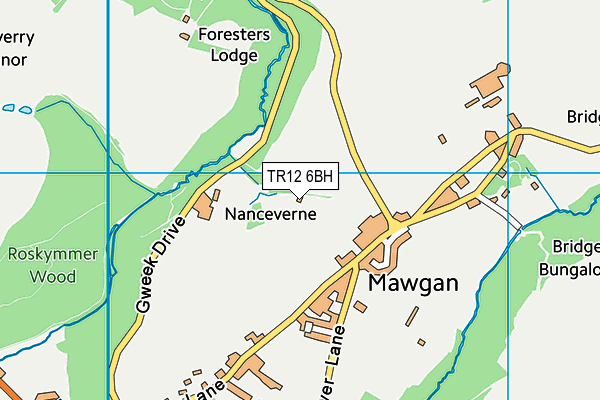 TR12 6BH map - OS VectorMap District (Ordnance Survey)
