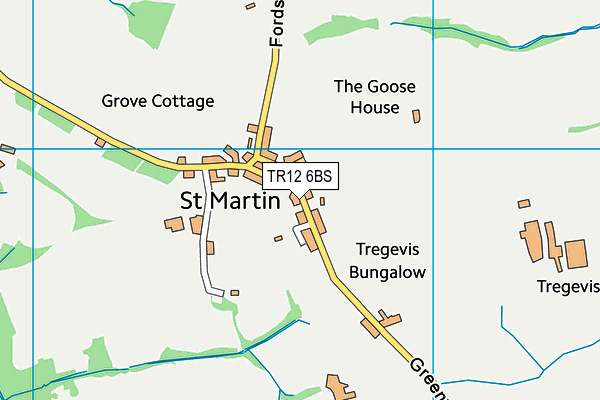 TR12 6BS map - OS VectorMap District (Ordnance Survey)