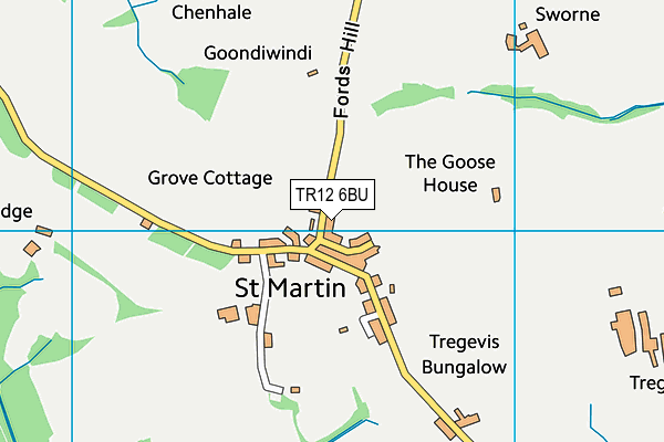 TR12 6BU map - OS VectorMap District (Ordnance Survey)