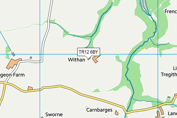 TR12 6BY map - OS VectorMap District (Ordnance Survey)