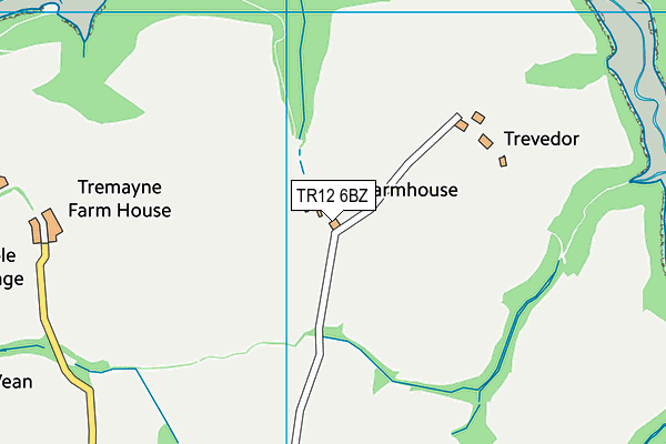 TR12 6BZ map - OS VectorMap District (Ordnance Survey)
