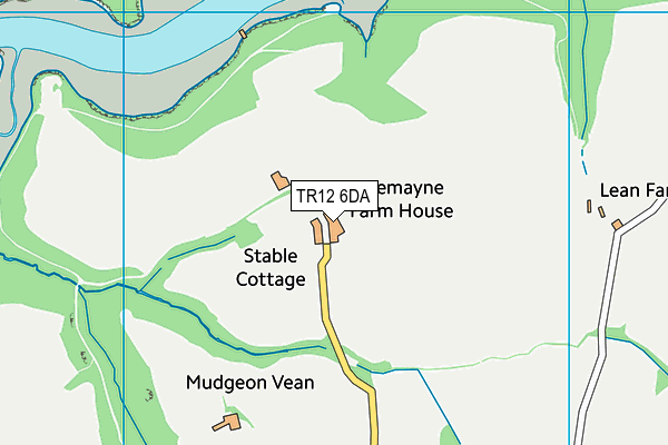 TR12 6DA map - OS VectorMap District (Ordnance Survey)